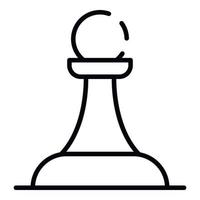 Chess pawn element icon, outline style vector