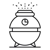 icono de humidificador de agua, estilo de esquema vector