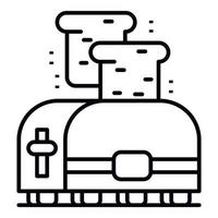 Domestic toaster icon, outline style vector