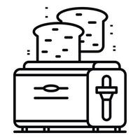 Kitchen toaster icon, outline style vector