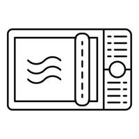 Digital microwave icon, outline style vector