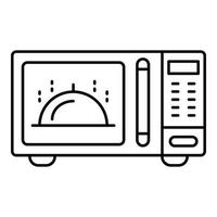 Microwave icon, outline style vector