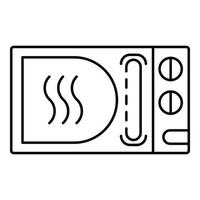 Microwave oven icon, outline style vector