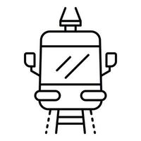 Front tramway icon, outline style vector