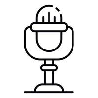 Studio microphone icon, outline style vector