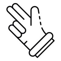 Pistol hand sign icon, outline style vector