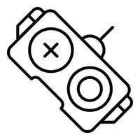 Drone remote control icon, outline style vector