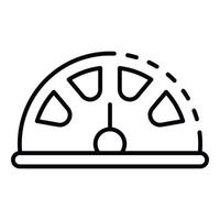 Drone speedometer icon, outline style vector