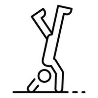 icono de break dance, estilo de contorno vector