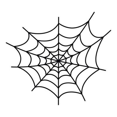 Danger spider web icon, outline style