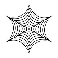 Small spider web icon, outline style vector