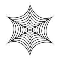 Small spider web icon, outline style vector