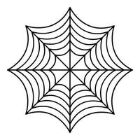 icono de telaraña perfecta, estilo de contorno vector