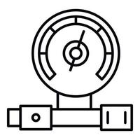 Oil gauge icon, outline style vector