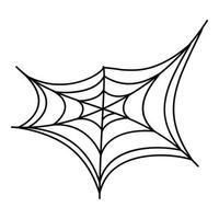 Hanging spider web icon, outline style vector