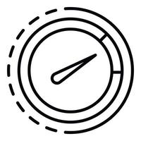Drive tachometer icon, outline style vector