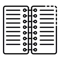 Coil notebook icon, outline style vector