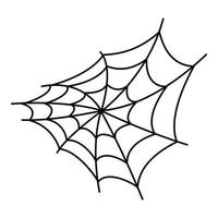 Spider web icon, outline style vector