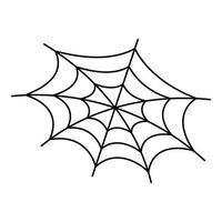 Phobia spider web icon, outline style vector