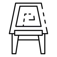 Draw plan desk icon, outline style vector