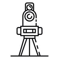 Cadastral equipment icon, outline style vector