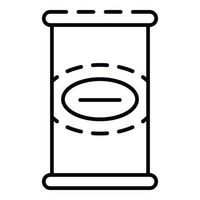 Tin can icon, outline style vector