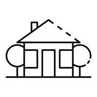 Urban house icon, outline style vector