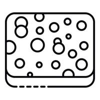 Cleaning sponge icon, outline style vector