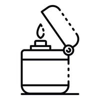 Modern cigarette lighter icon, outline style vector