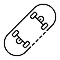 Kid skateboard icon, outline style vector