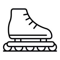 Kid inline skates icon, outline style vector