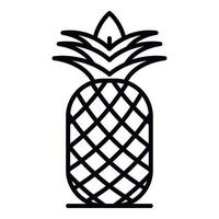 Fresh pineapple icon, outline style vector