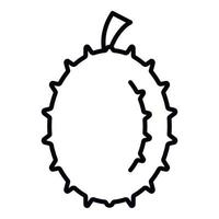 sabroso icono durian, estilo de esquema vector