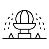 Irrigation circle icon, outline style vector