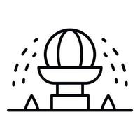 Irrigation circle icon, outline style vector