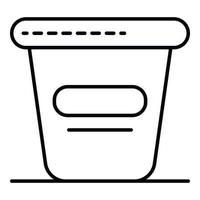 Empty flower pot icon, outline style vector