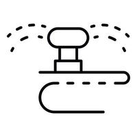 Garden hose irrigation icon, outline style vector