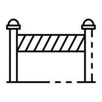 icono de barrera de construcción, estilo de esquema vector