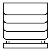 Home blind window icon, outline style vector