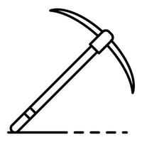 Pickaxe icon, outline style vector