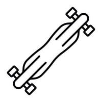 Speed road skateboard icon, outline style vector