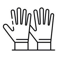 Garden gloves icon, outline style vector