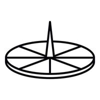 Ancient sundial icon, outline style vector