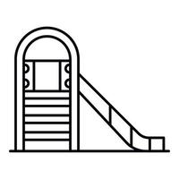 Kid slide icon, outline style vector