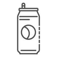 Metal tin can icon, outline style vector