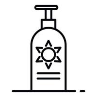 Sunscreen dispenser icon, outline style vector