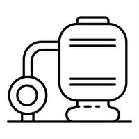 Pool water pump icon, outline style vector