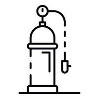 Oxygen tank icon, outline style vector