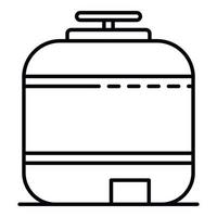 Reserve pool tank icon, outline style vector