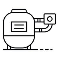 Pool pump icon, outline style vector